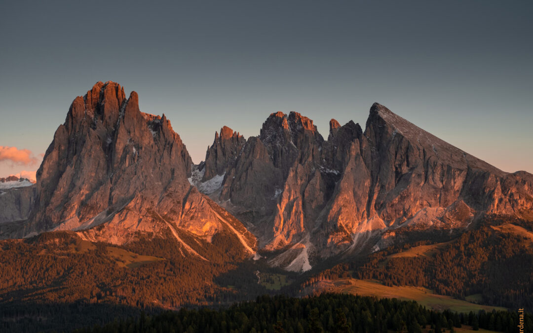 Programma escursioni Burning Dolomites Val Gardena 2024: vivi i magici tramonti delle Dolomiti