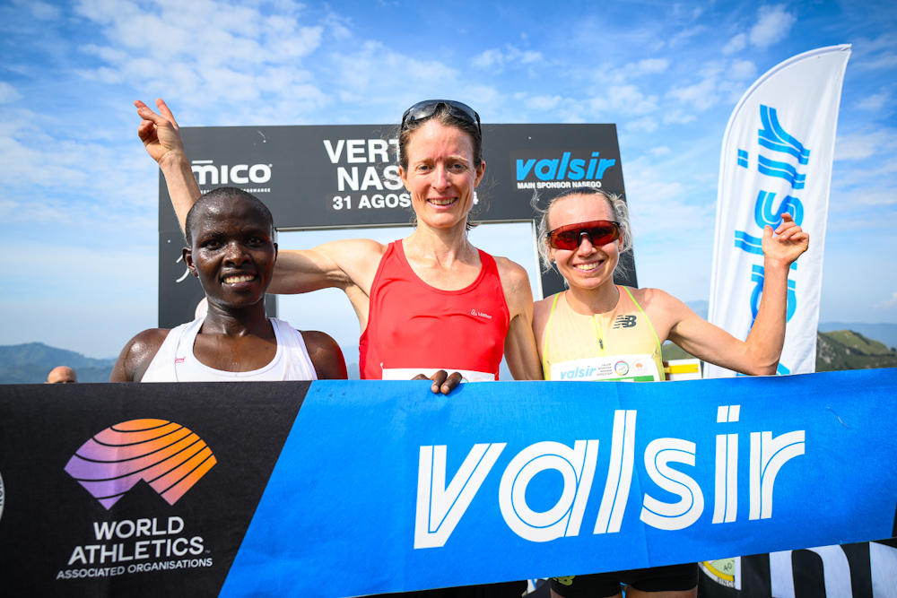 Il podio femminile, Vertical Nasego 2024 - foto Damiano Benedetto