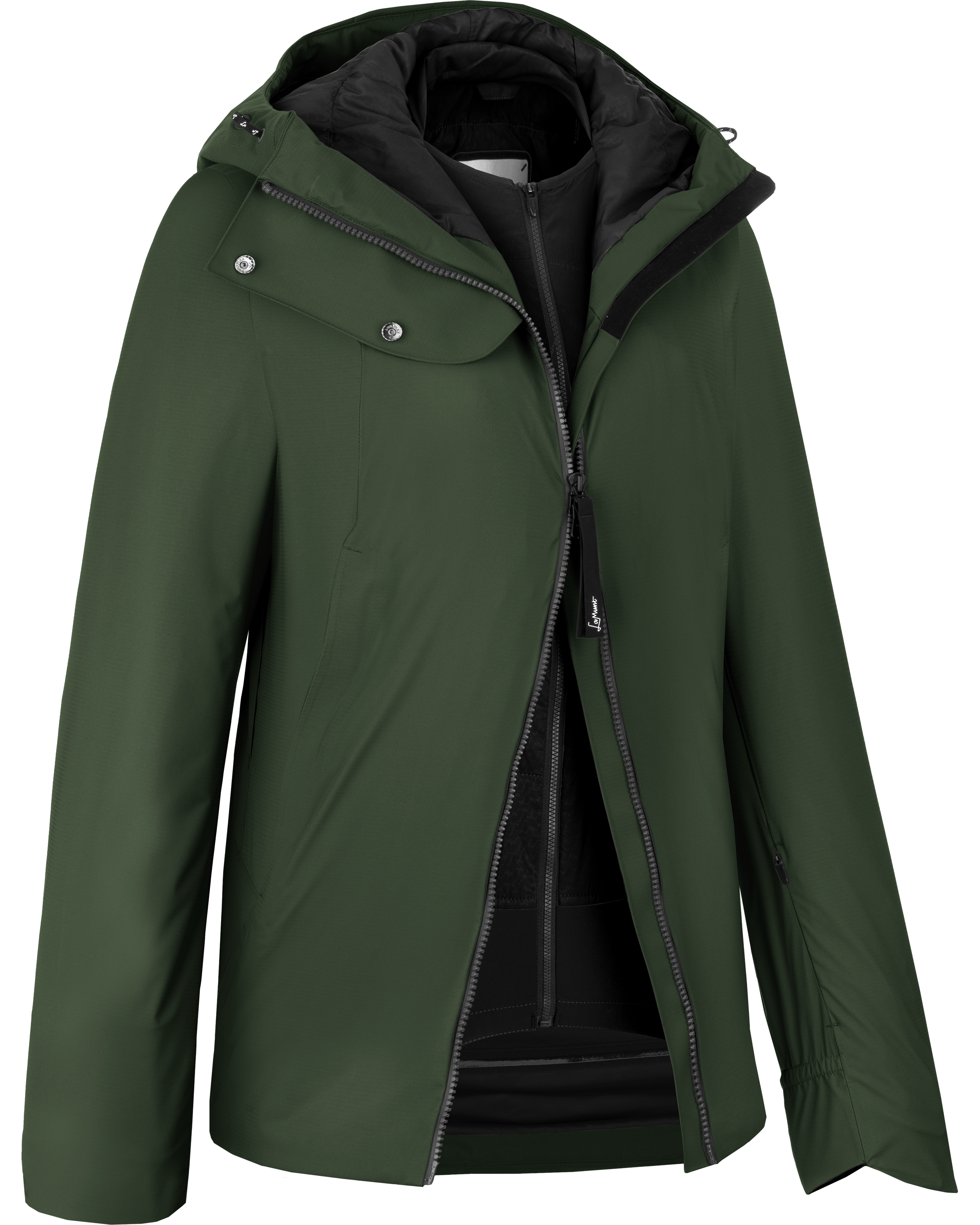 LaMunt_FW24_Tiziana_2L Waterproof ReMOCA Pad Jacket_dark forest green_detail